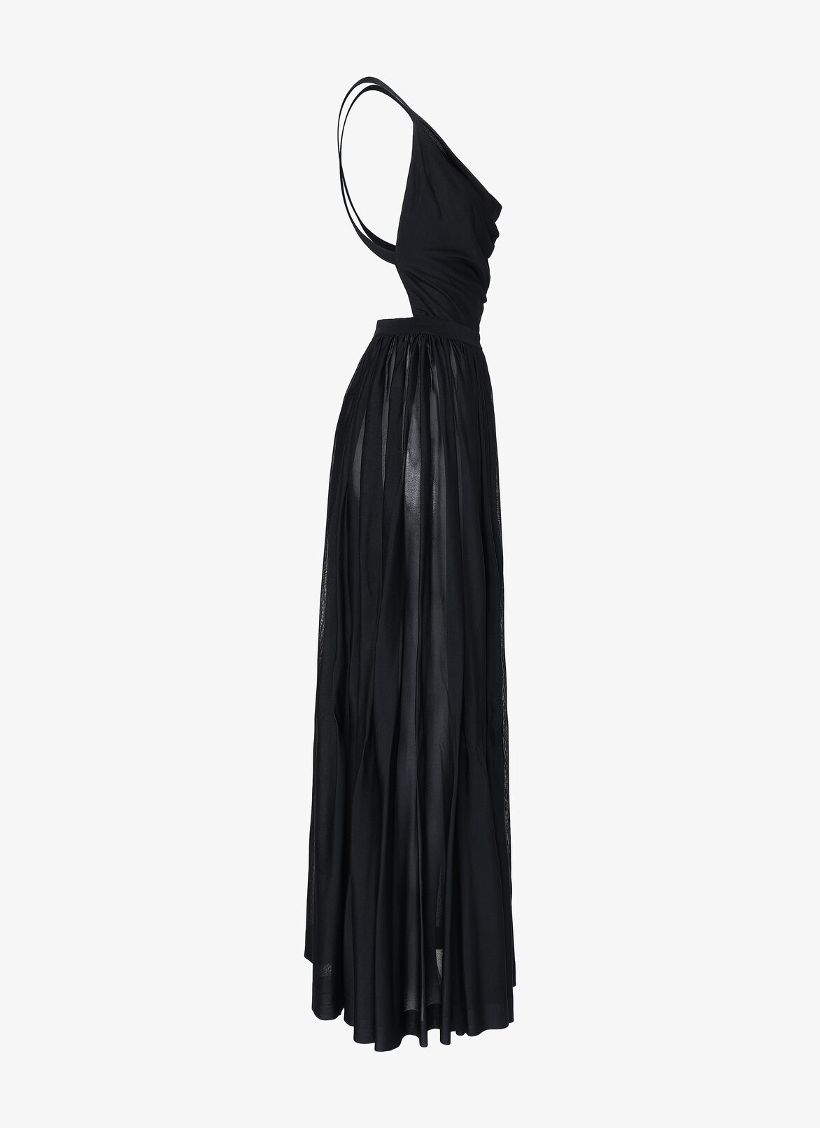 Long Open Back Dress ALAÏA BLACK LONG OPEN BACK DRESS